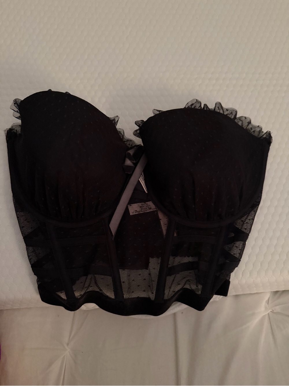 Victoria's Secret Teal Lace & Mesh Corset with Removable Straps